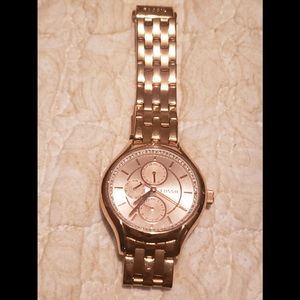Gold Fossil Watch